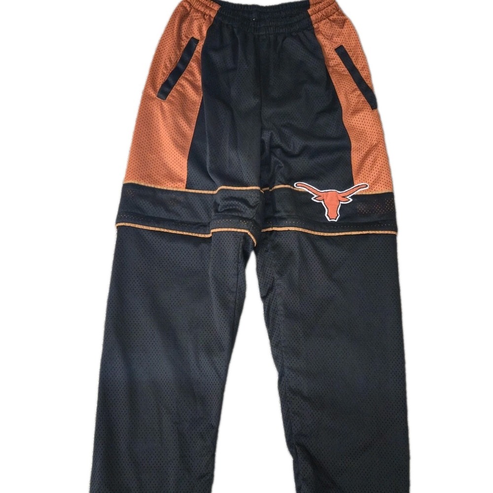 Vintage Texas Longhorns Pants Mens S Orange NCAA Football Convertible Warm Up